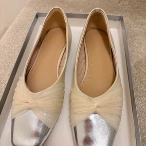 Beige by eci Cream and Silver Loafers